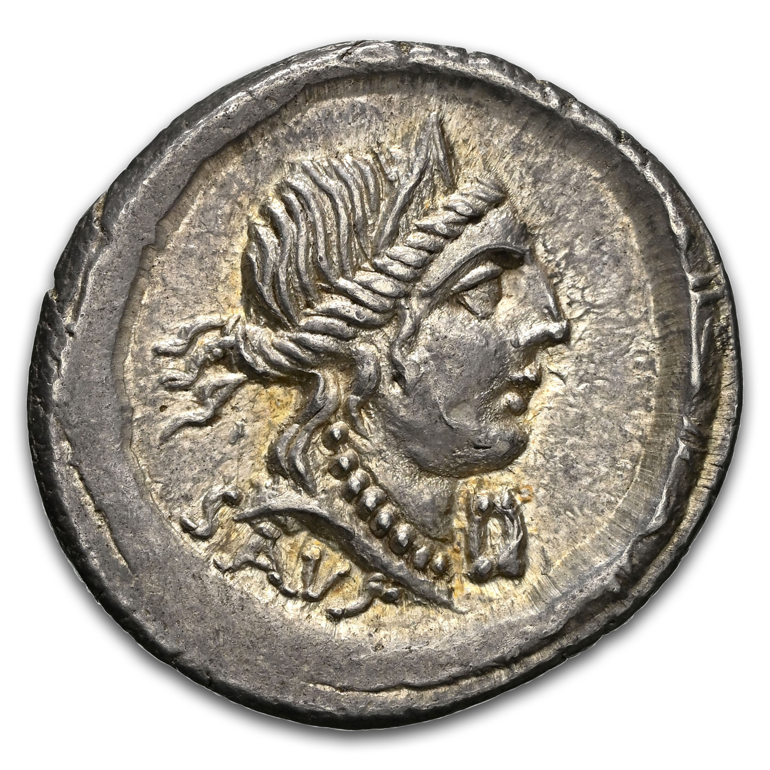 Roman Republic Silver AR Denarius D. Silanus (91 BC) Ch AU (4/5)