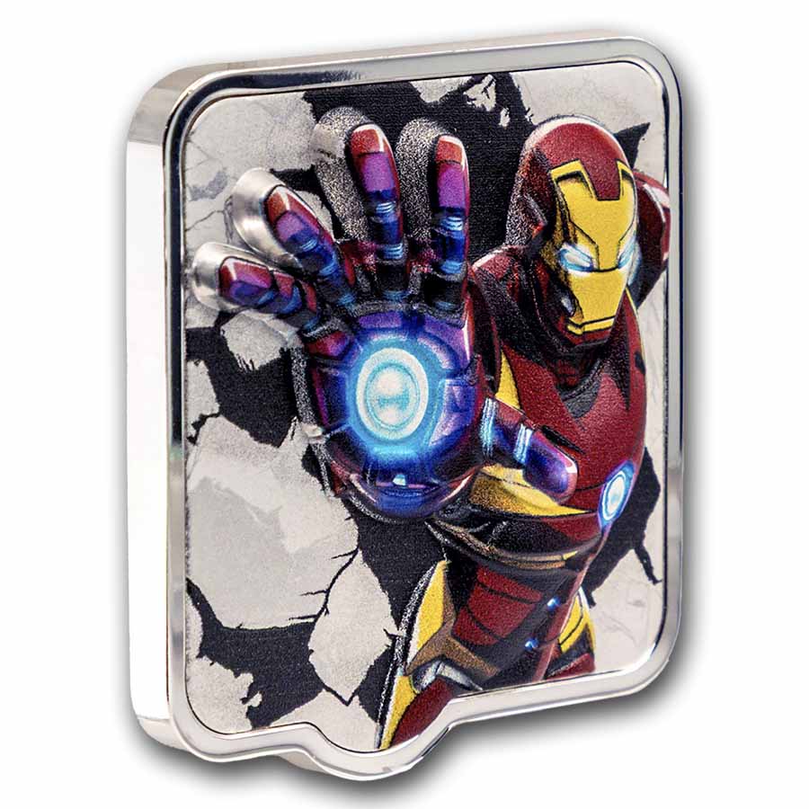 2026 Niue 2 oz Silver $3 Marvel Smash Series: Iron Man ZAPT!