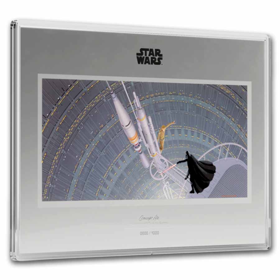 2026 Niue 1 oz Silver $2 Star Wars Art: Lightsaber Duel on Gantry