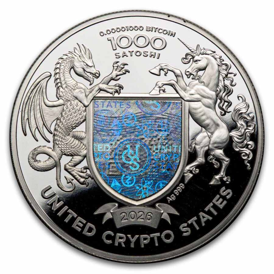 2026 Binary Eagle United Crypto States 1 oz Proof Silver