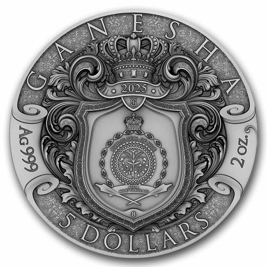 2025 Niue 2 oz Silver Ganesha Coin (w/ Box & COA)