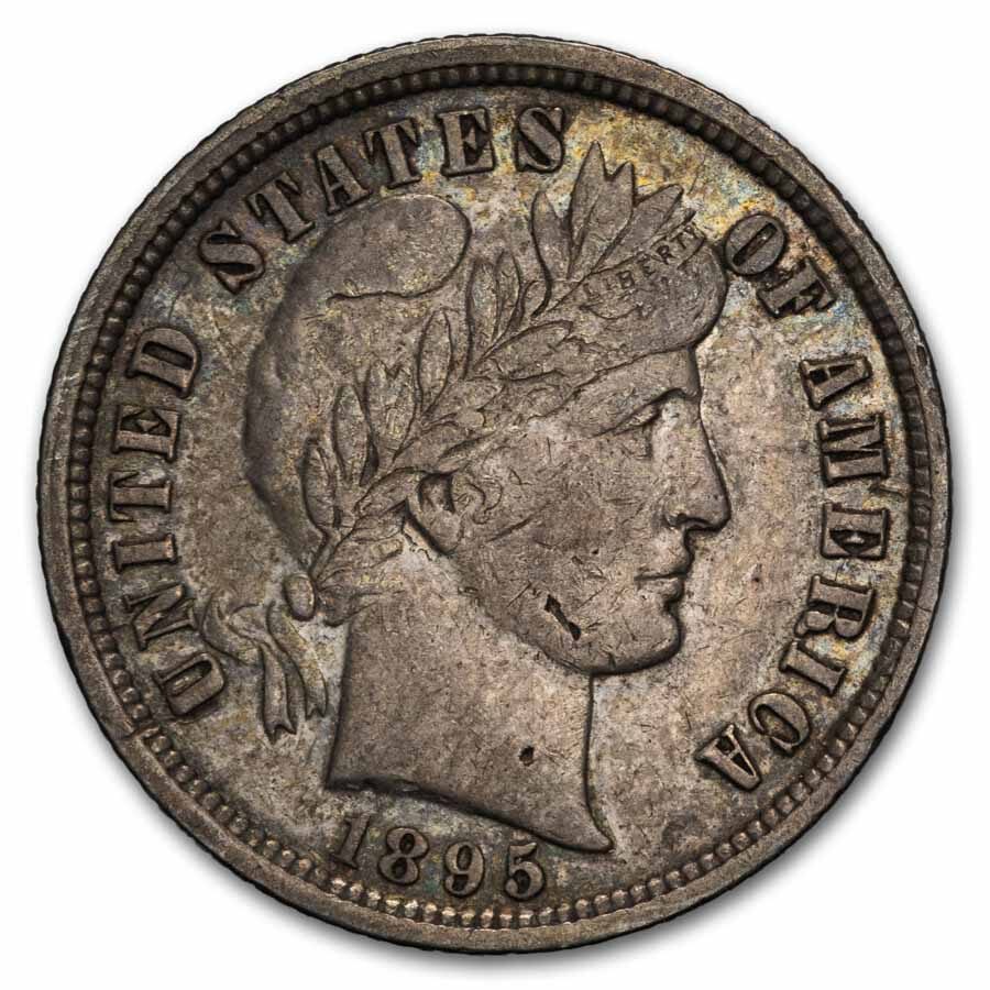 1895 Barber Dime XF