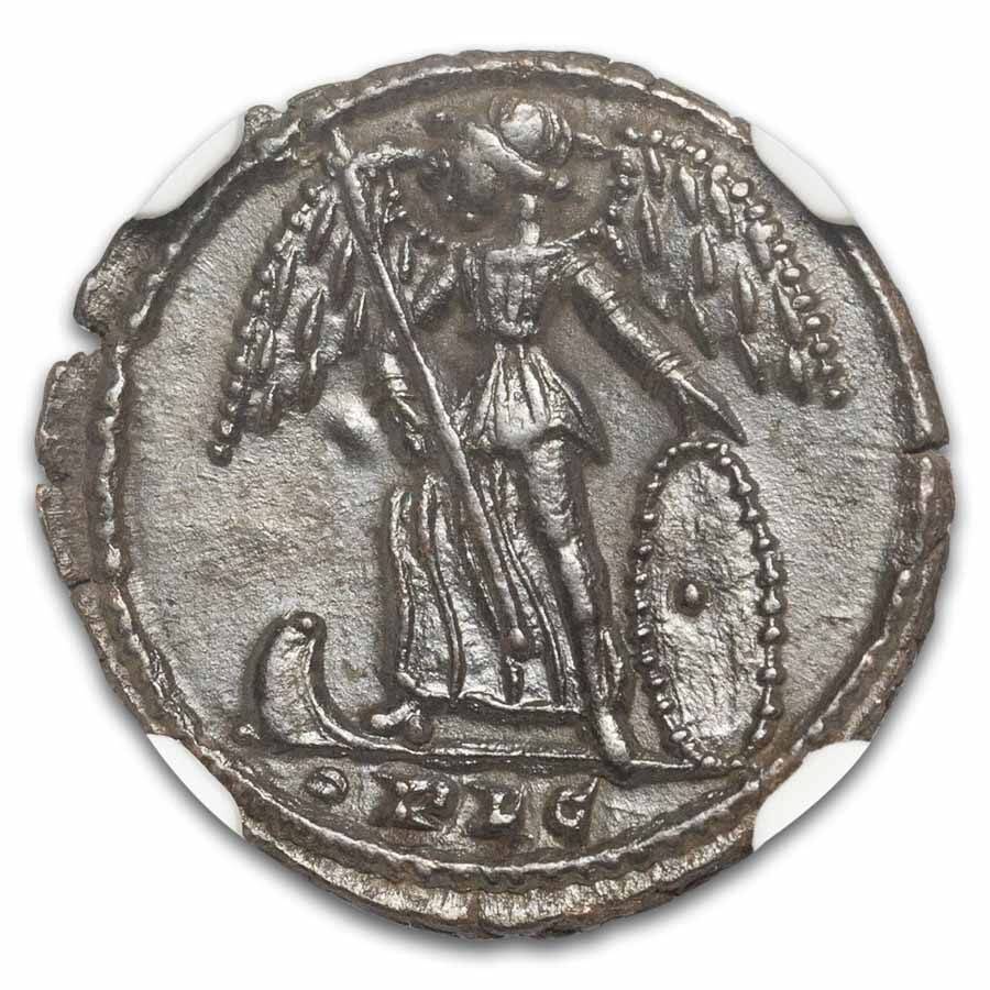 Roman BI Nummus Constantinian (330-340 AD) Ch XF NGC (RIC VII 92)