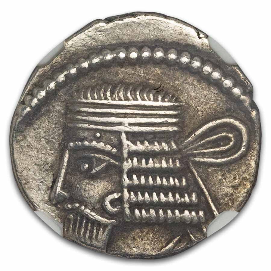 Parthian Kingdom Drachm Vardanes I (38-46 AD) XF NGC