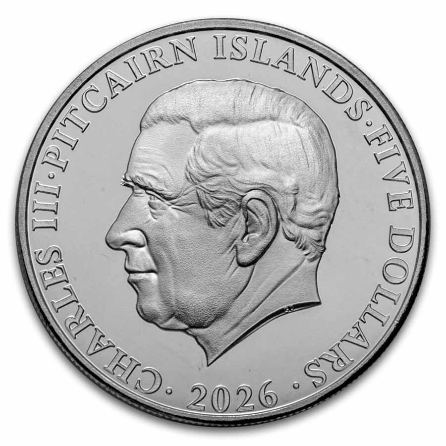 2026 Pitcairn Islands 2 oz Silver 125 Years of Espresso Proof