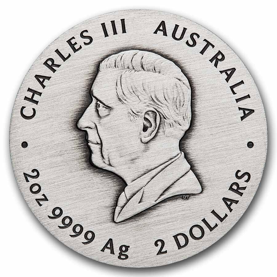 2026 Australia 2 oz Silver Year of the Horse Antiqued