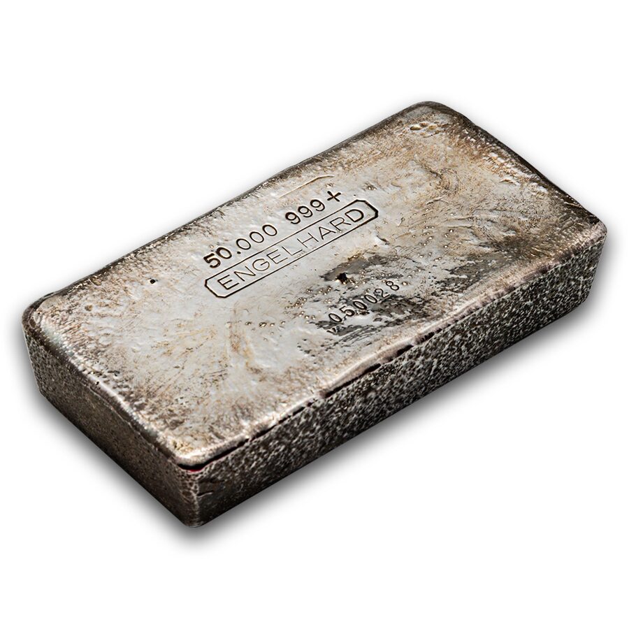 50 oz Silver Bar - Engelhard (1st Series, Serial Error "X")