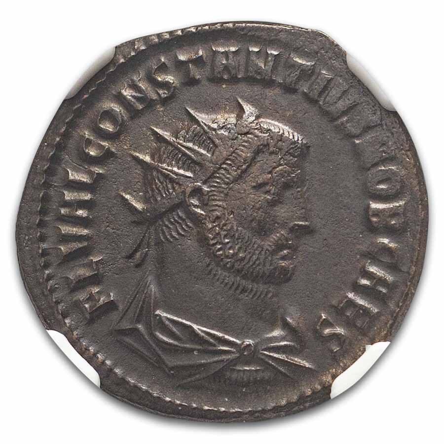 Roman Empire BI Aurelianianus Constantius I (305-306 AD) AU NGC