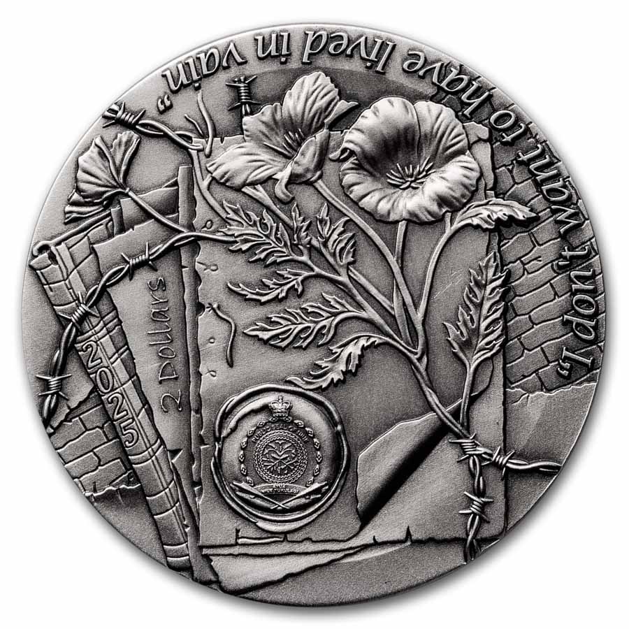 2025 Niue 1 oz Silver Antique Anne Frank (w/ Box & COA)