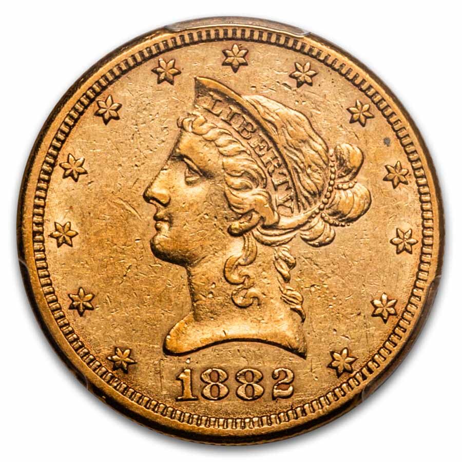 1882-CC $10 Liberty Gold Eagle AU-50 PCGS