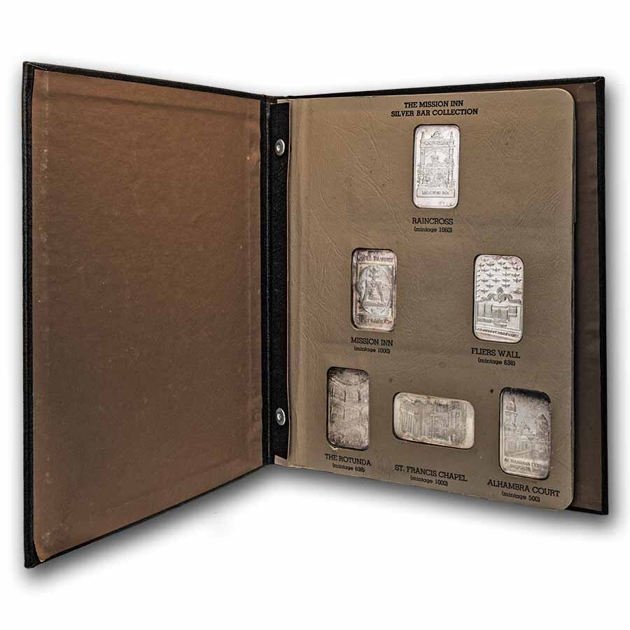 1 oz Silver Bar - 1982 Mission Inn 6-Bar Set (In Dansco)