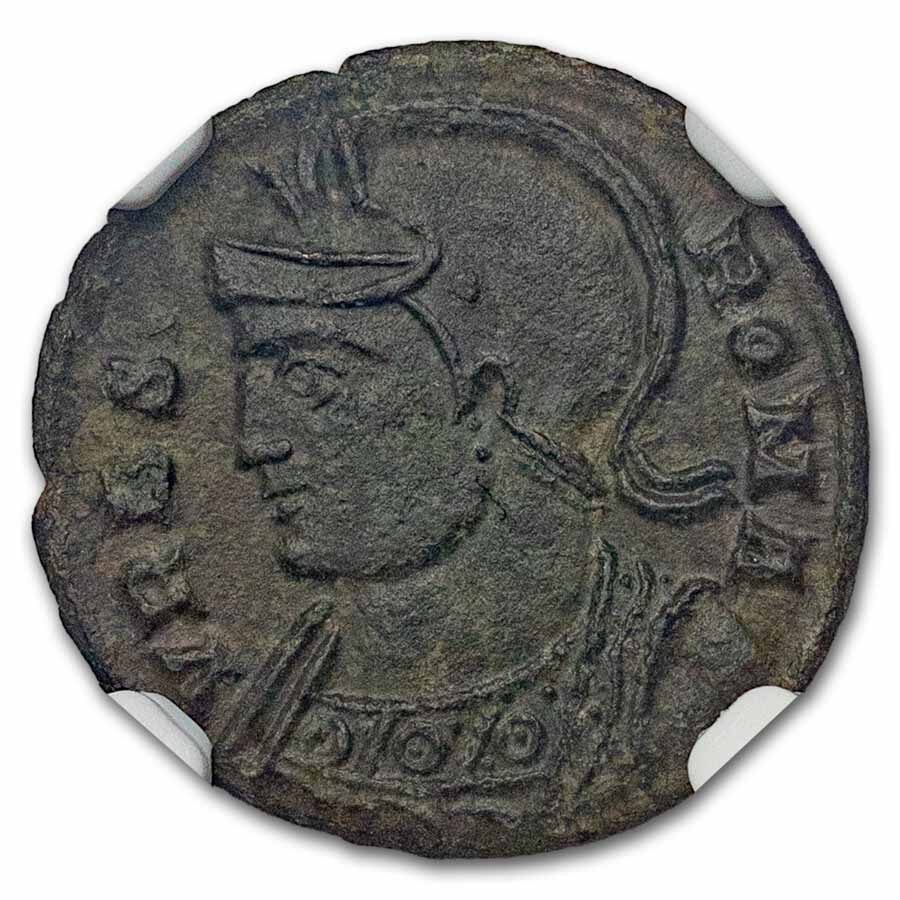 Roman AE3/4 BI Nummus Constantinian (330-340 AD) XF NGC