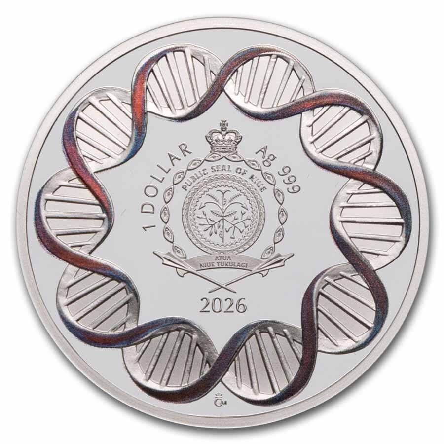 2026 Niue 1 oz Silver Proof Colorized Human Body - Heart