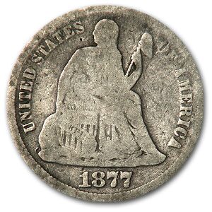 1877 Liberty Seated Dime VG
