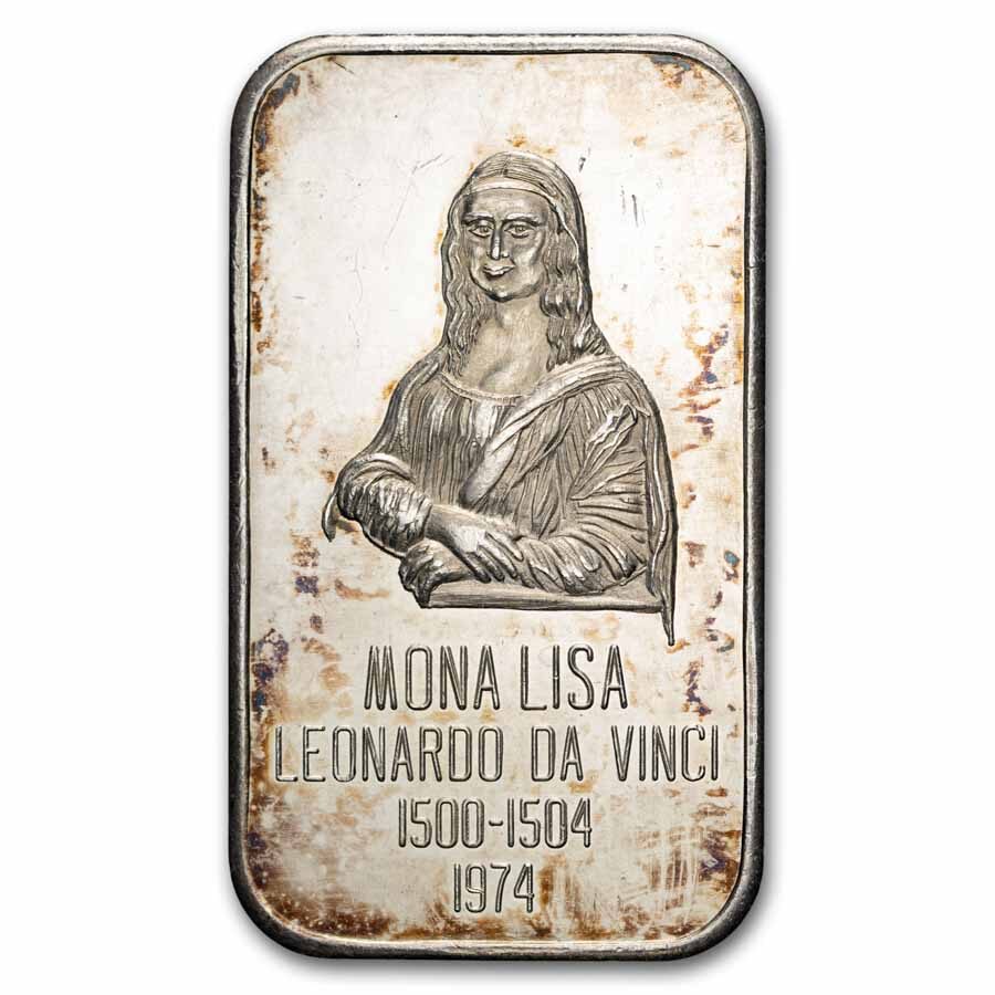 1 oz Silver Bar - The Mona Lisa (U.S. Silver Corporation)