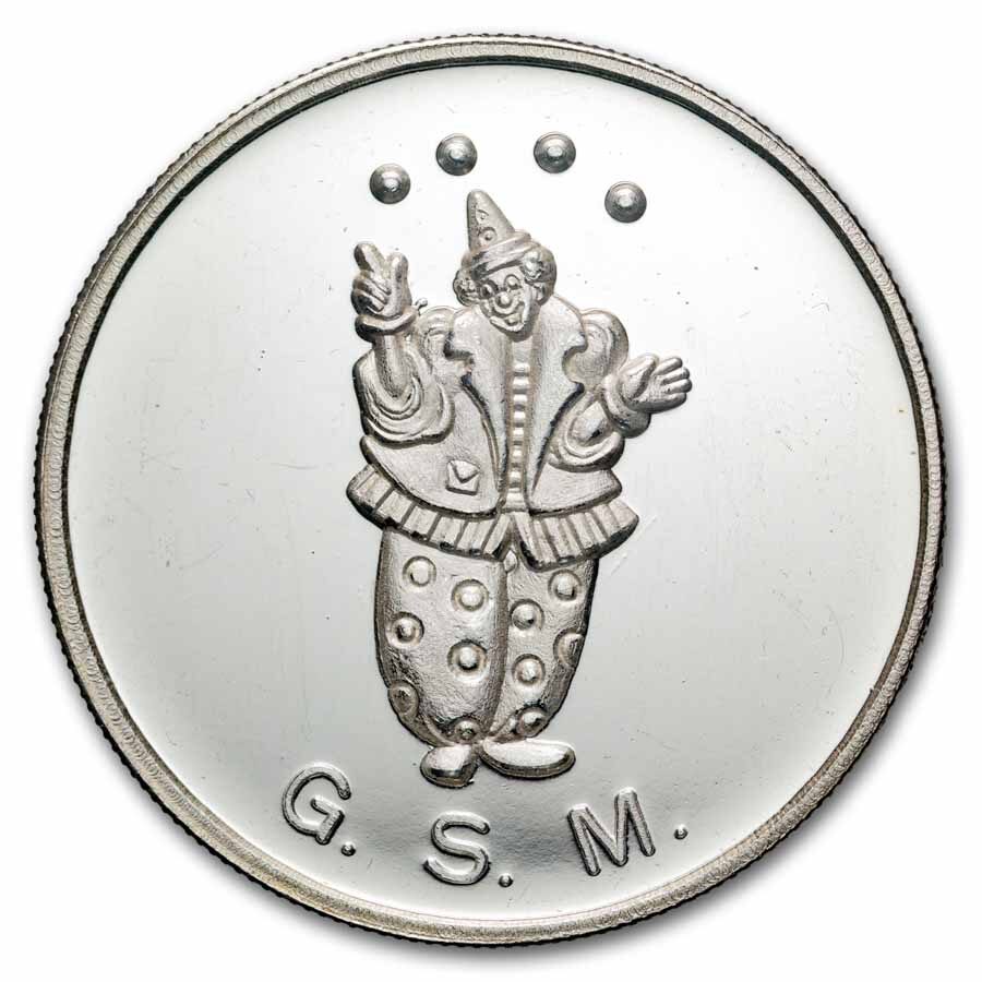 1 oz Silver Round - Vintage Clown Round (GSM)