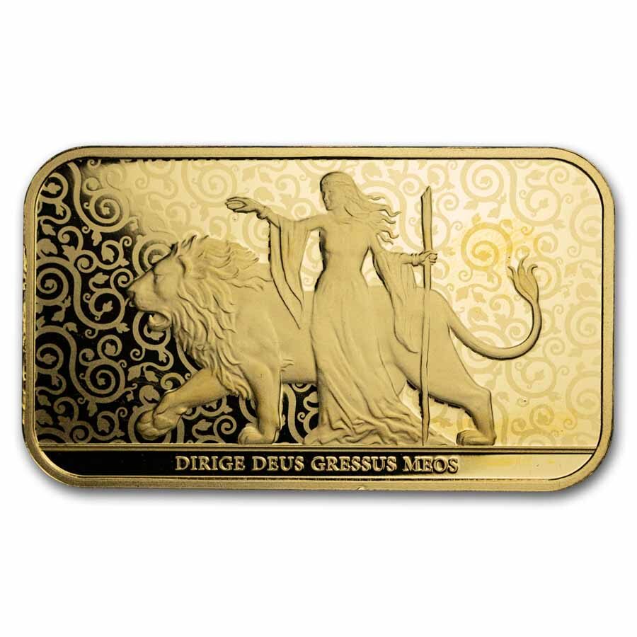 1 oz Gold Bar - The Royal Mint Una and the Lion (No Assay)