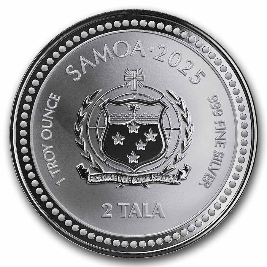 2025 Samoa 1 oz Silver Seahorse BU