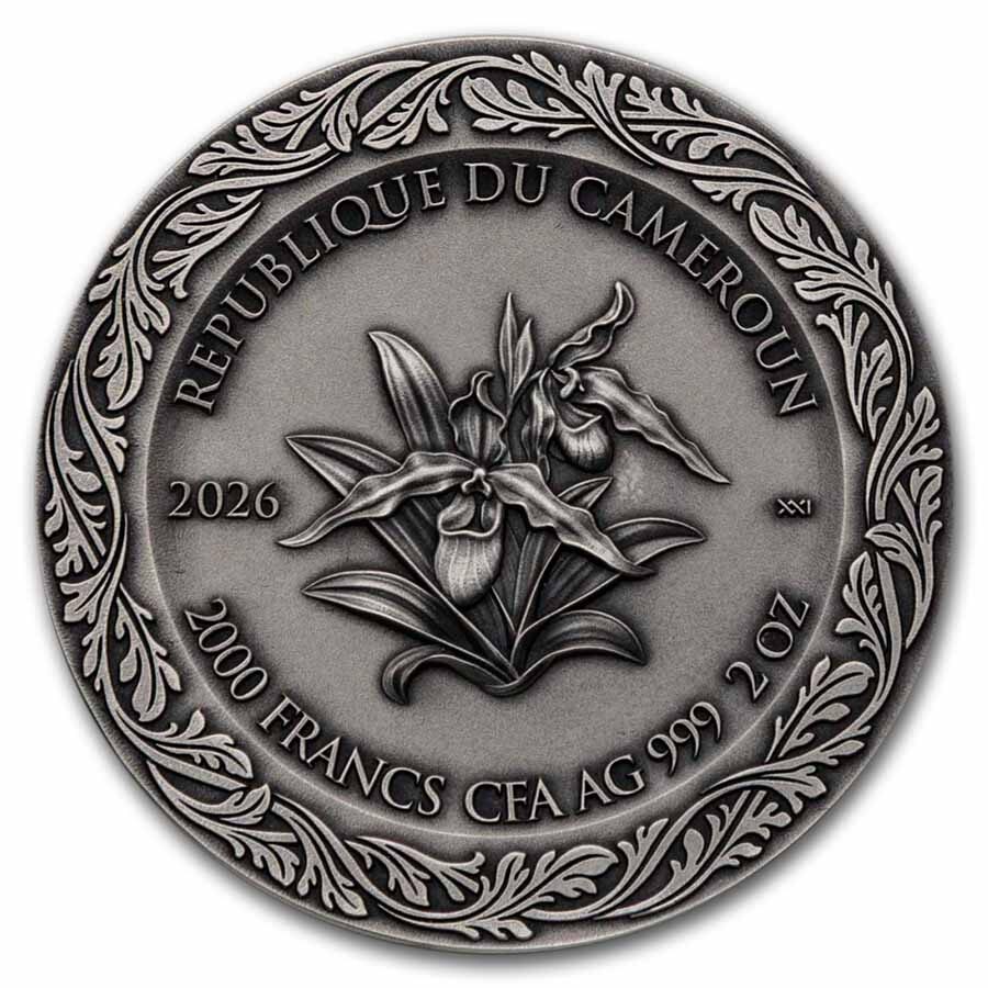 2026 Cameroon 2 oz Silver Celestial Beauty; Flora & Zephyr