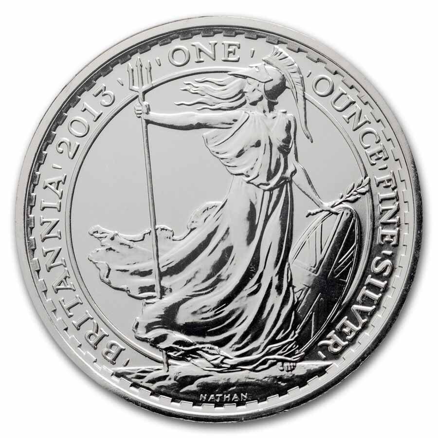 2013 Great Britain 1 oz Silver Britannia (Snake Privy) MS-69 PCGS