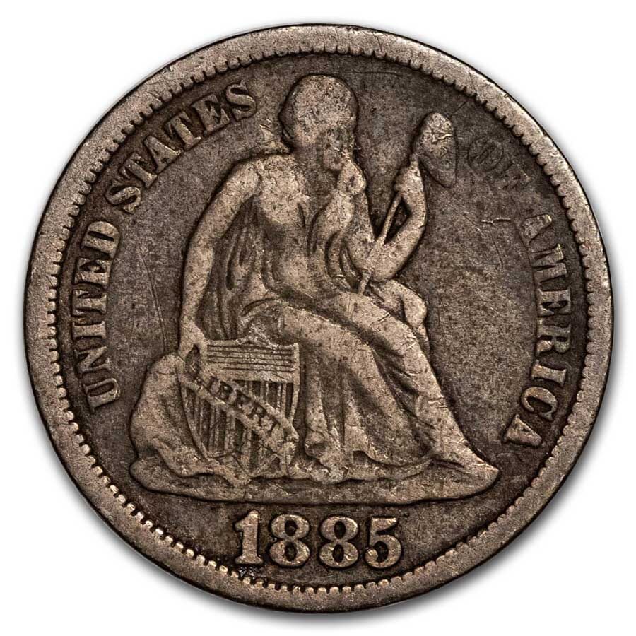 1885 Liberty Seated Dime Fine