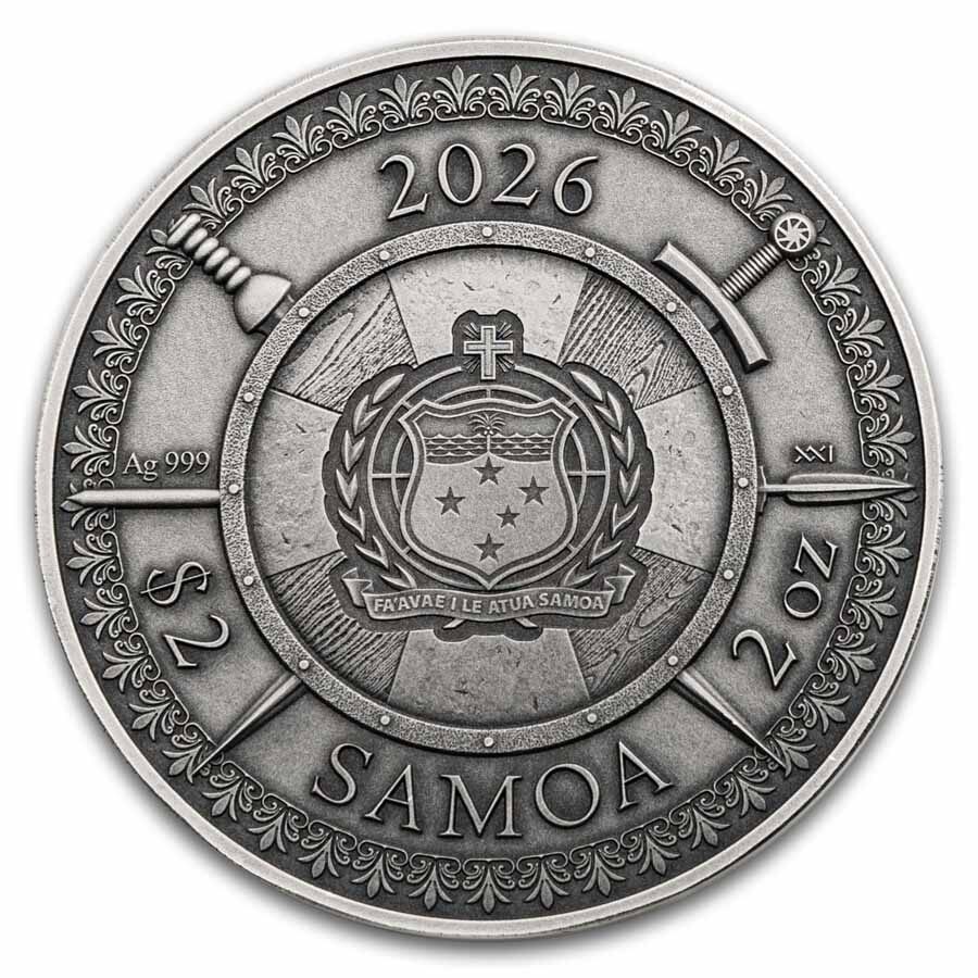 2026 Samoa 2 oz Silver Legends of Battlefield: William Wallace