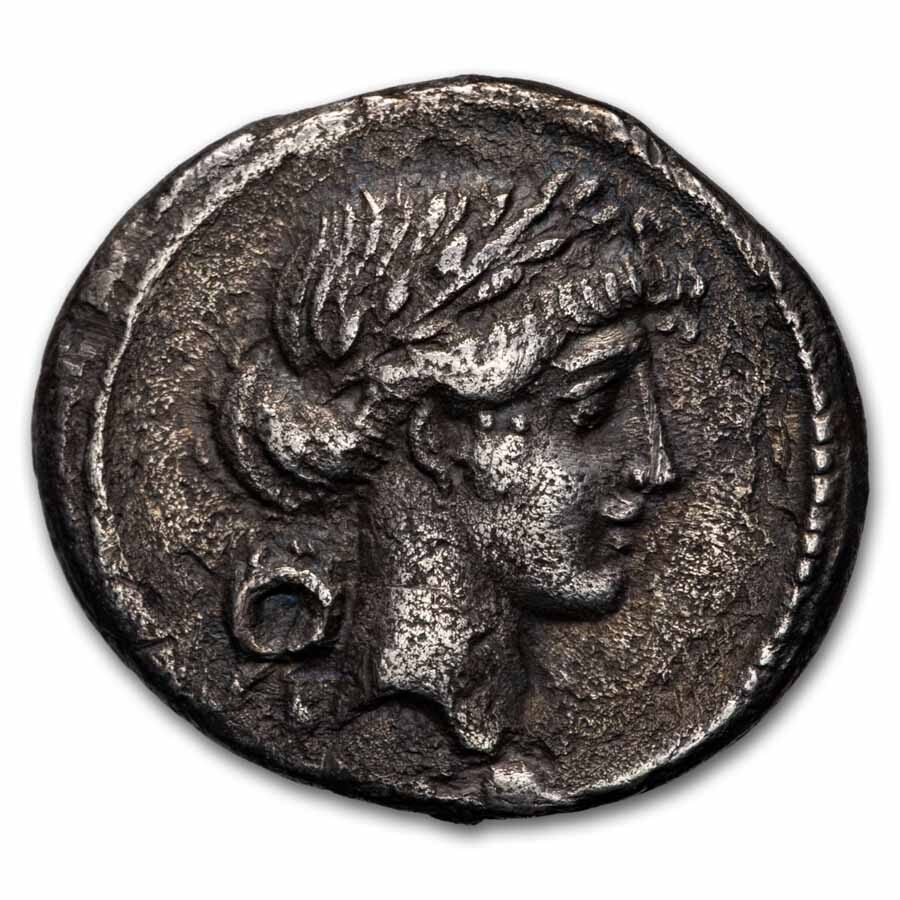 Roman Republic AR Denarius Pomponius Musa (50 BC) VF (Cr-410/10)