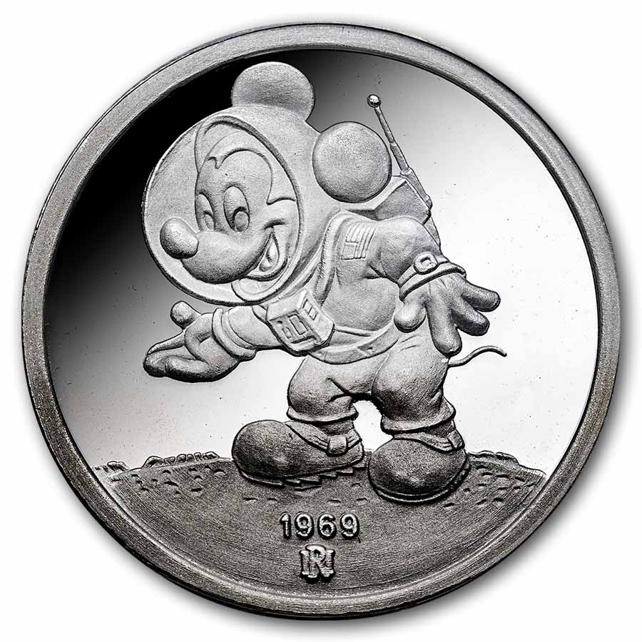 1988 1oz Silver Round 60 Yrs Mickey Mouse All Trades PR-69 PCGS
