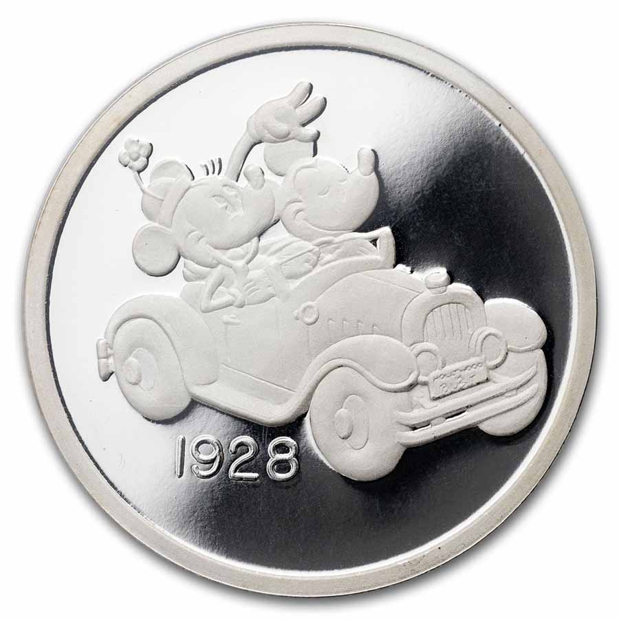 1 oz Silver Round - Hollywood Mickey (Driving Mickey, PR-69 PCGS)