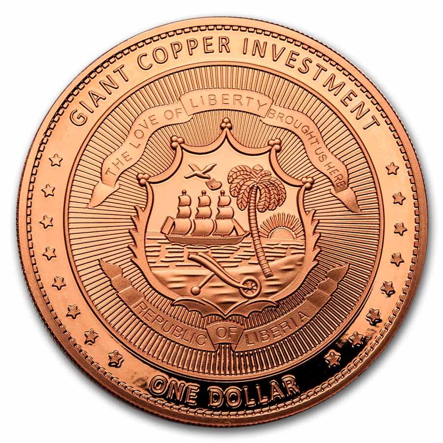 2026 Liberia 5 oz Copper American Eagle (w/ Box & COA)