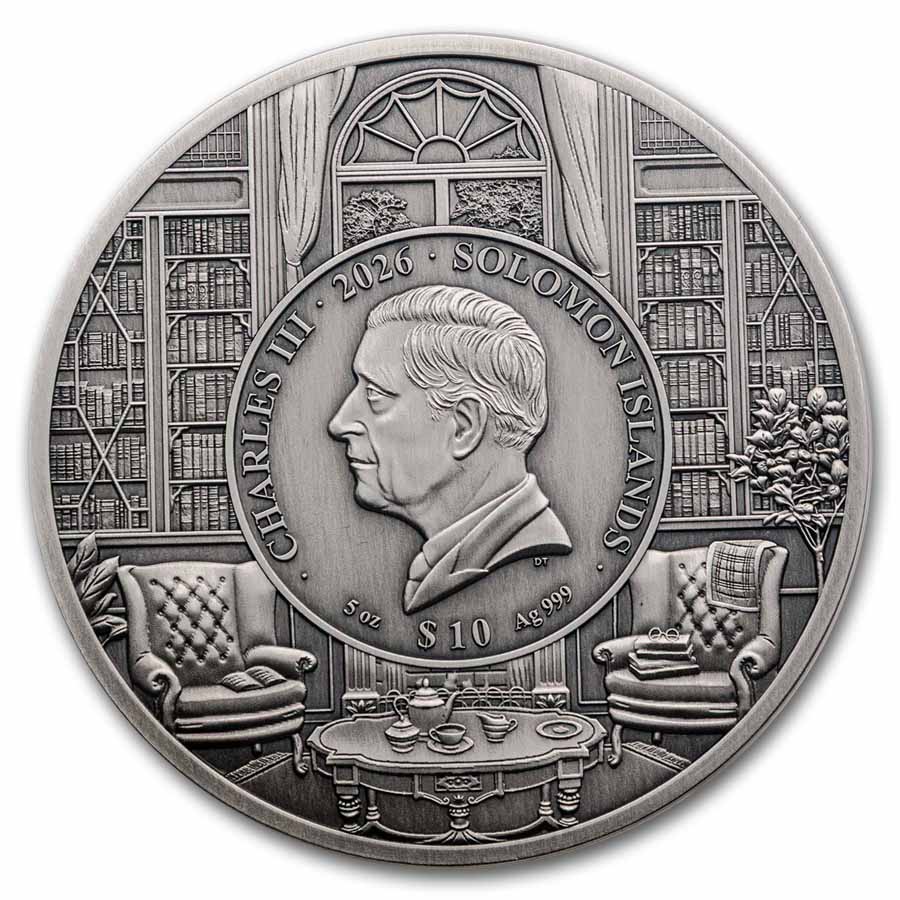 2026 Solomon Islands 5 oz Silver Agatha Christie Puzzle Coin