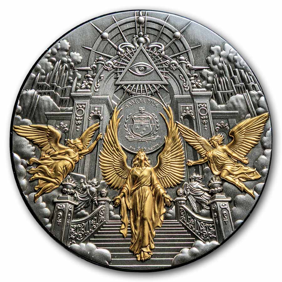 2026 Samoa 5 oz Silver Dual Relief Heaven & Hell (w/ Box & COA)