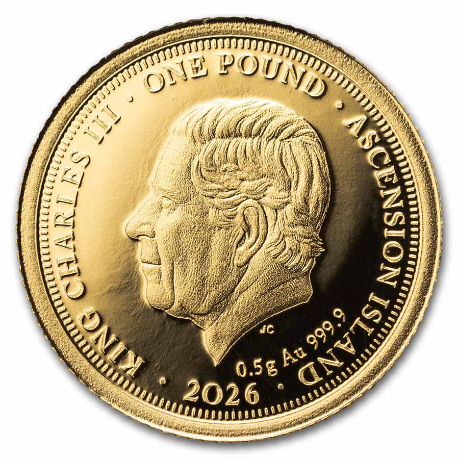 2026 Ascension Islands 1/2 Gram Gold Queen Elizabeth II Coin