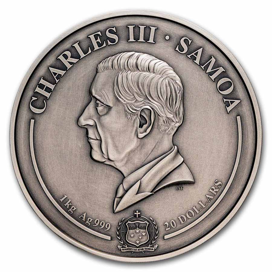2026 Samoa 1 kilo Silver Harry Potter The Golden Trio 8-Layer