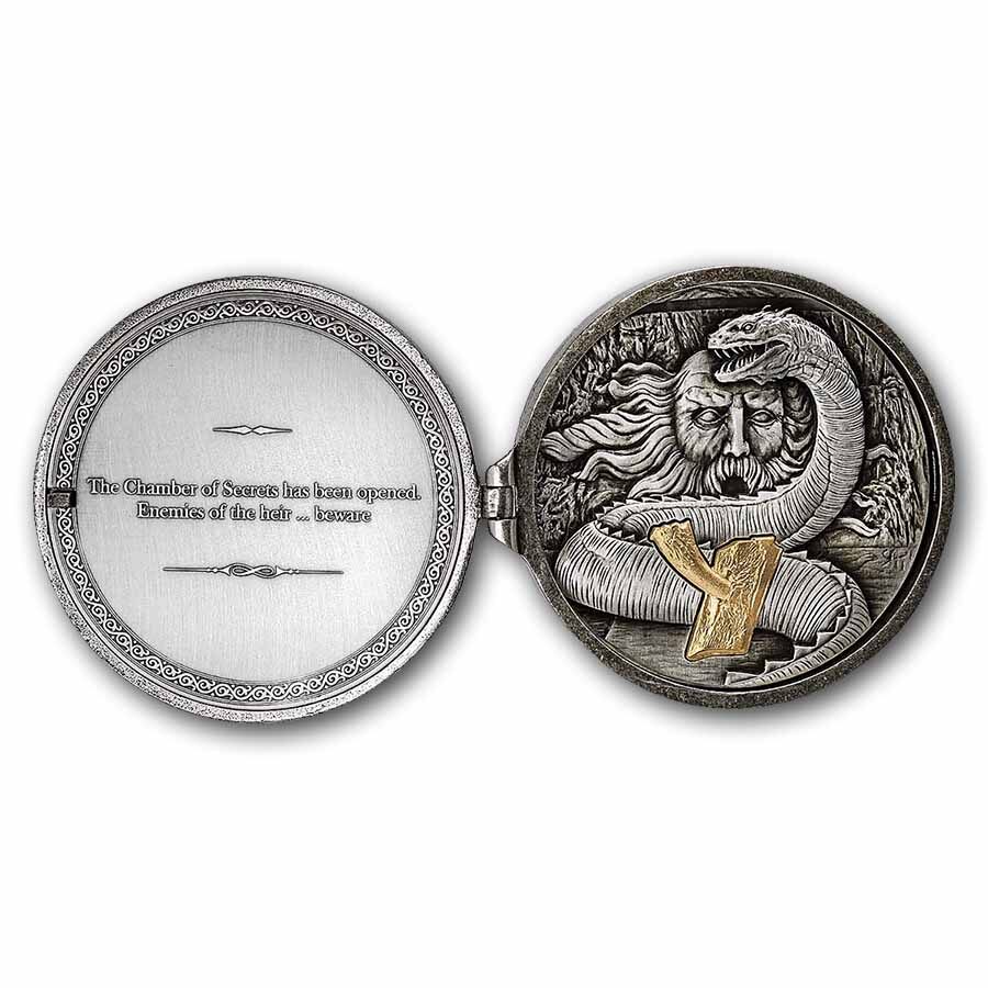 2026 Samoa 5 oz Silver Antique Harry Potter: Chamber of Secrets