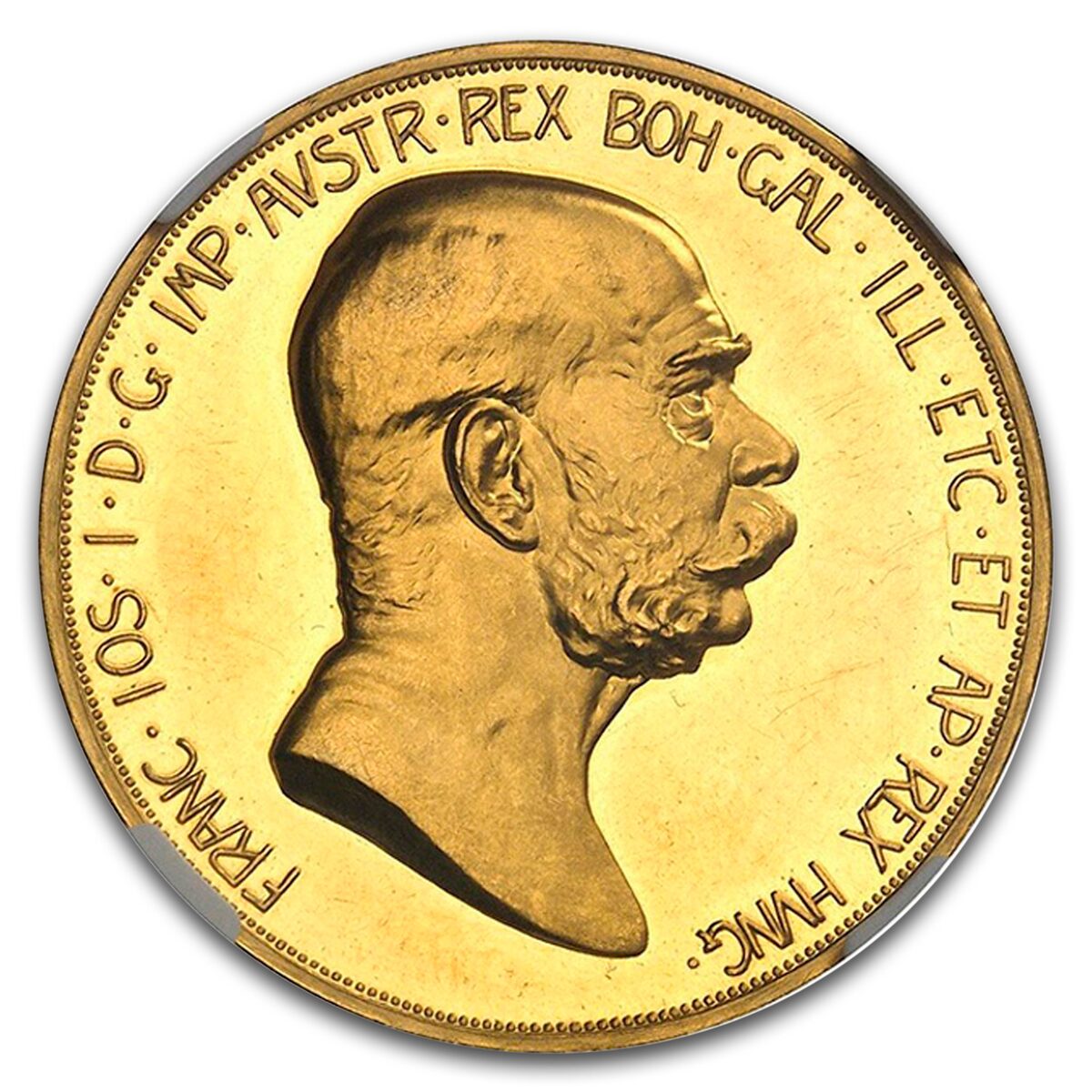 1908 Austria Gold 100 Corona Franz Joseph I PF-61 Cameo NGC