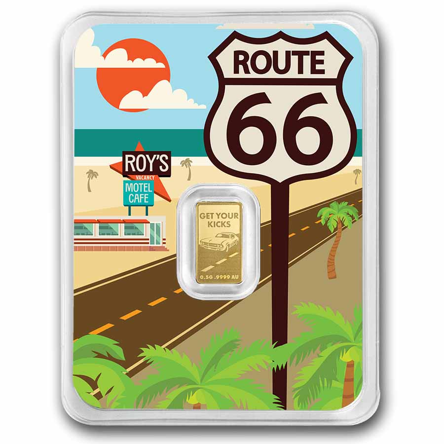 1/2 gram Gold Bar - Route 66 (California TEP)