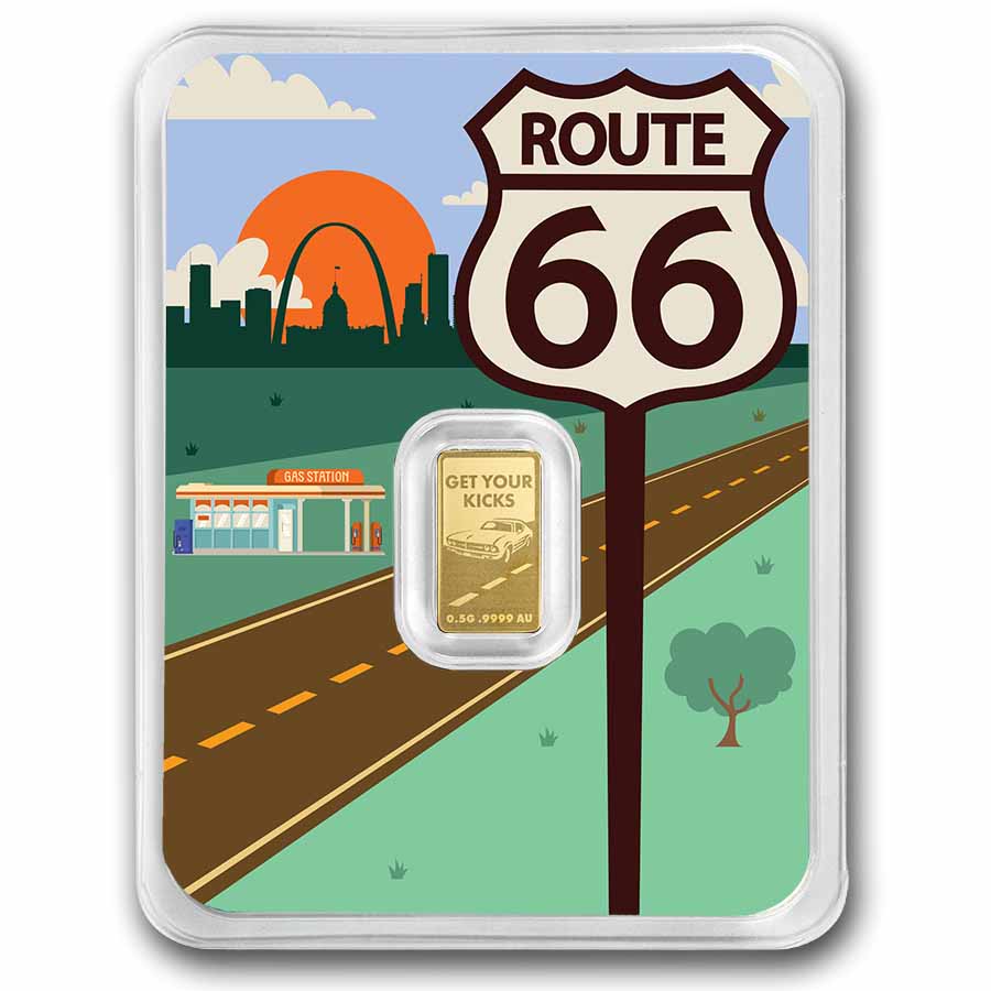 1/2 gram Gold Bar - Route 66 (Missouri TEP)