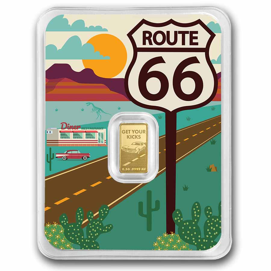 1/2 gram Gold Bar - Route 66 (New Mexico TEP)