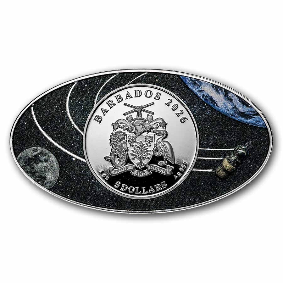 2026 Barbados 1 oz Silver Beyond Earth Coin (w/ Box & COA)