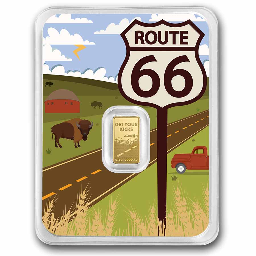 1/2 gram Gold Bar - Route 66 (Oklahoma TEP)