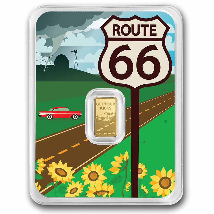 1/2 gram Gold Bar - Route 66 (Kansas TEP)