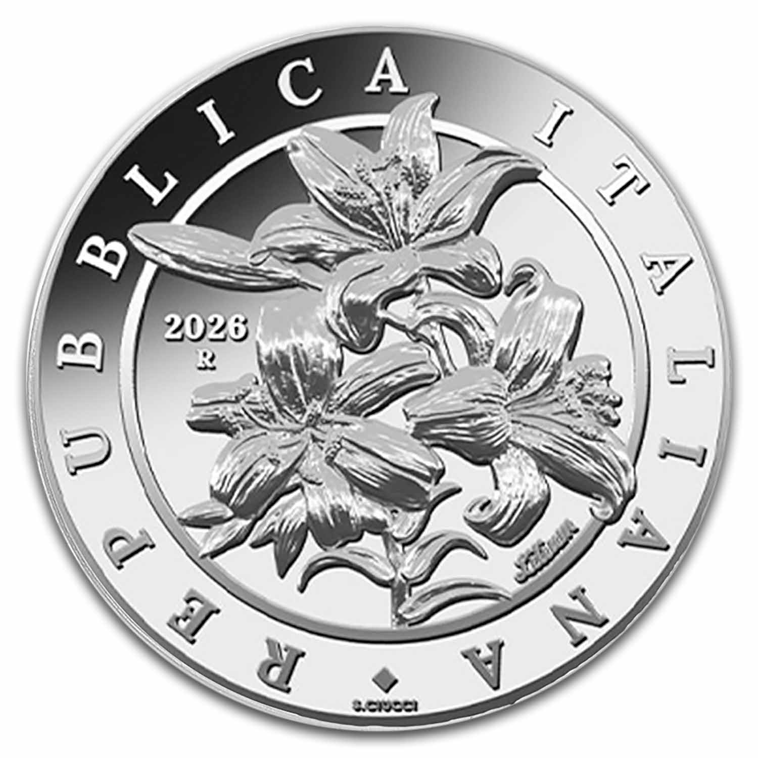 2026 Italy 1 oz Silver Flora and Fauna BU - The Lily