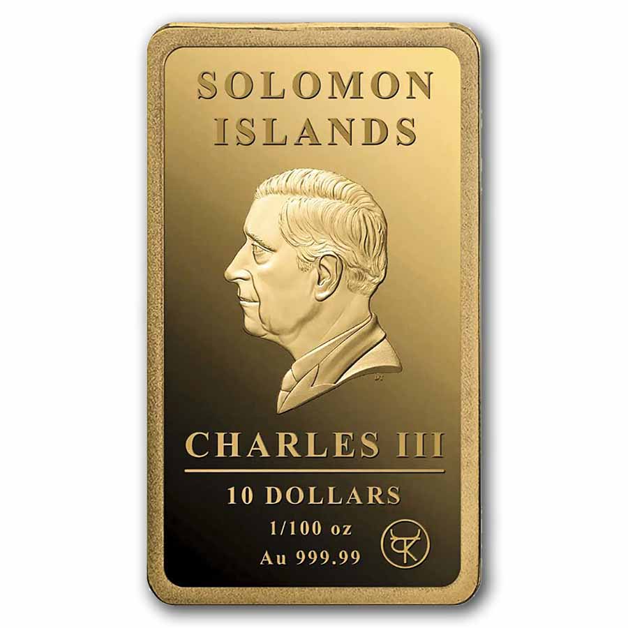 2026 Solomon Islands 1/200 oz Gold Eiffel Tower Coin Bar