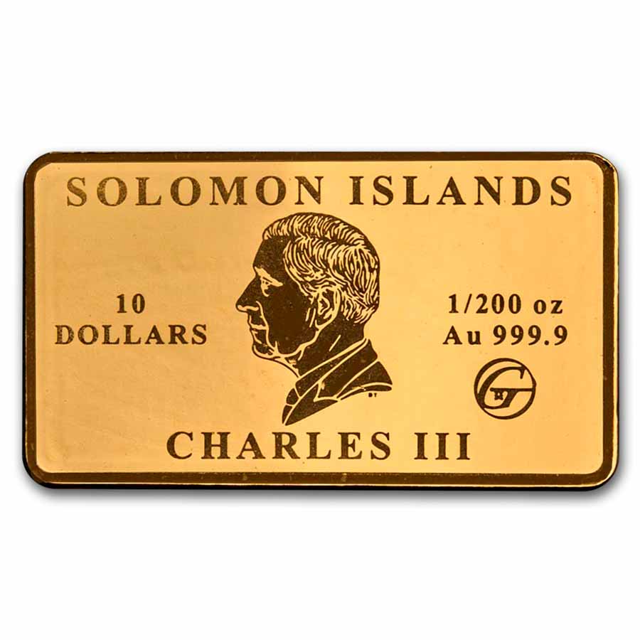 2026 Solomon Islands 1/200 oz Gold Taj Mahal Coin Bar