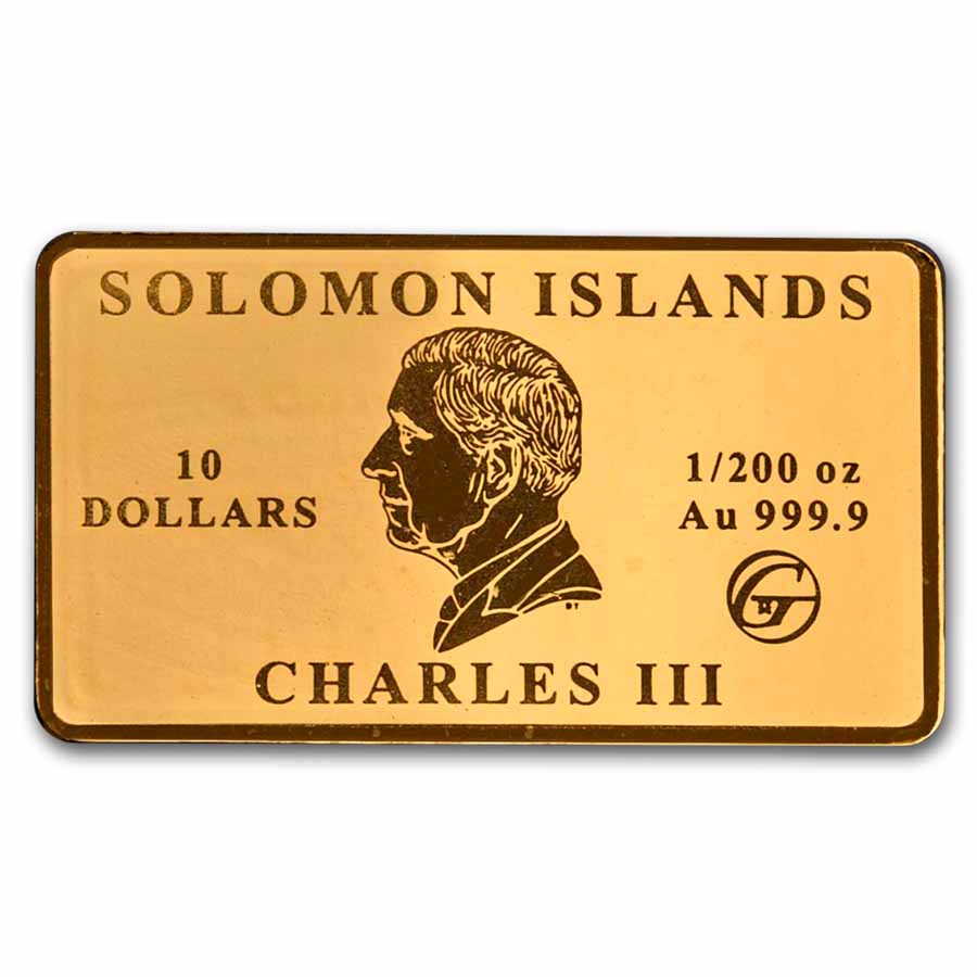 2026 Solomon Islands 1/200 oz Gold Colosseum Coin Bar