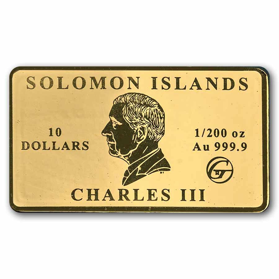 2026 Solomon Islands 1/200 oz Gold Brandenburg Gate Coin Bar