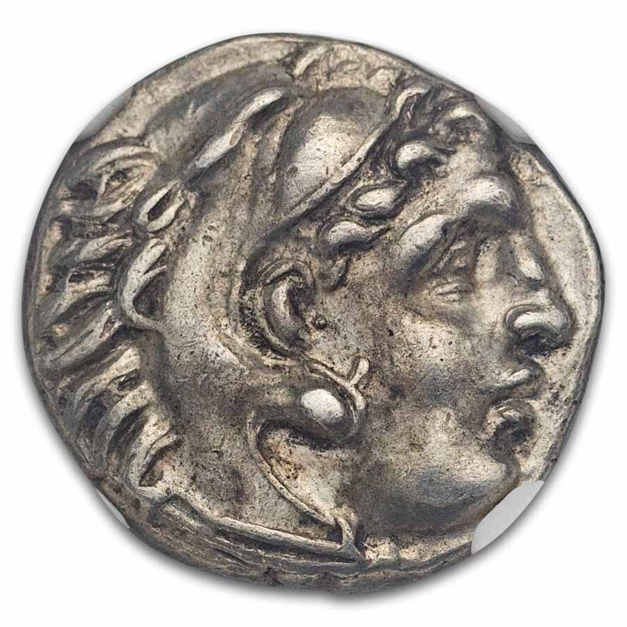 Kingdom of Macedon AR Drachm Alexander III (336-323 BC) XF NGC