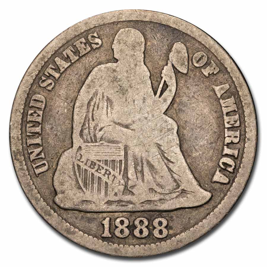 1888-S Liberty Seated Dime VG