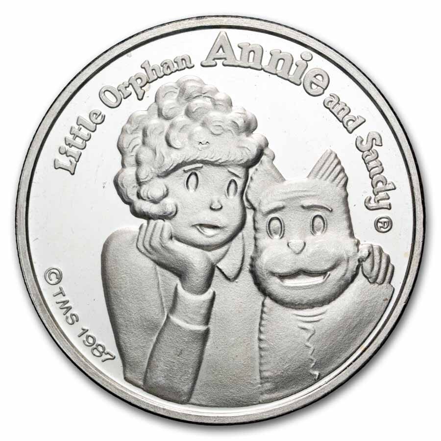 1 oz Silver Round - Cartoon Celebrities (Orphan Annie & Sandy)